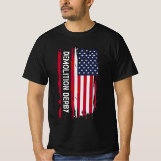 Demolition Derby Patriotic USA flagga T Shirt