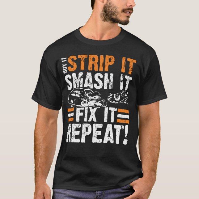 Demolition Derby - Tävla Quote T Shirt (Framsida)