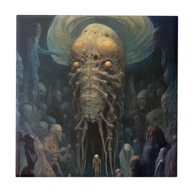 Demon Alien Underworld Creature Kakelplatta (Framsidan)