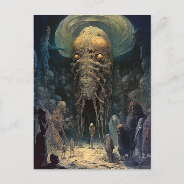 Demon Alien Underworld Creature Vykort (Framsida)