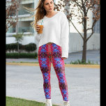 Demon Älskare Dance - Roligt Leggings<br><div class="desc">Demon Älskare Dance - Roligt Leggings. En ljus och färgstark perfekt som den aktiva kvinnan som kärlek slå dansen golv. Dessa elektriska glidformar i mönster är tillräckligt ljusa för din julgardin och perfektens uppmärksamhet för ett vår-utfall. Den här designen är underbar för att visa dina bästa blandningssteg!</div>