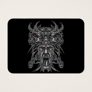 "Demon Ansikte Aesthetic Mask Design" Visitkort