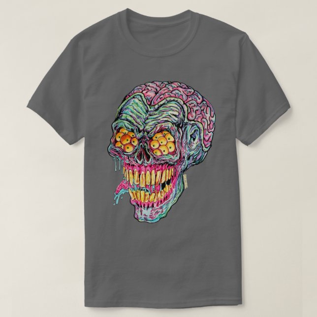 Demon Brain Head T Shirt (Design framsida)