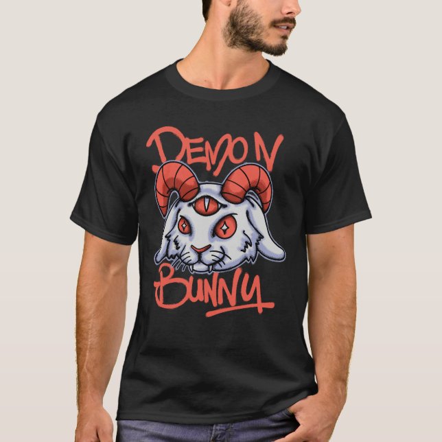 Demon Bunny streetwear  T Shirt (Framsida)