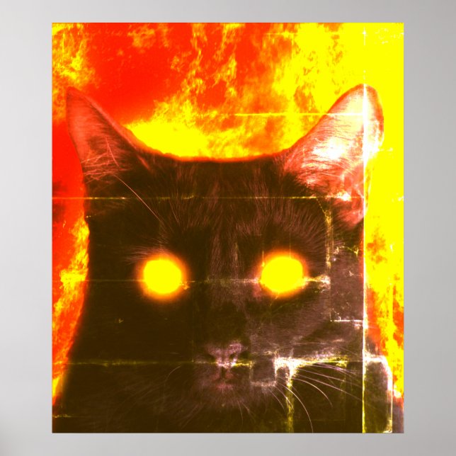 Demon cat från helvetet poster (Framsidan)