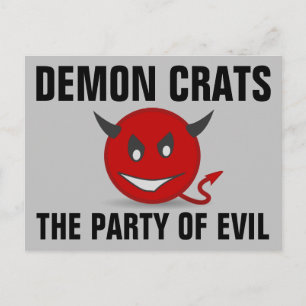 DEMON CRATS DEMOKRATER PARTY I EVIL VYKORT