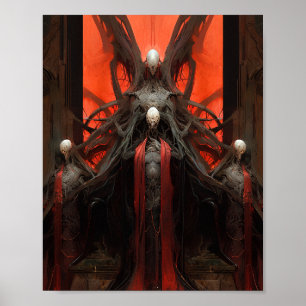 Demon Creatures Mörk Fantasy Horror Poster