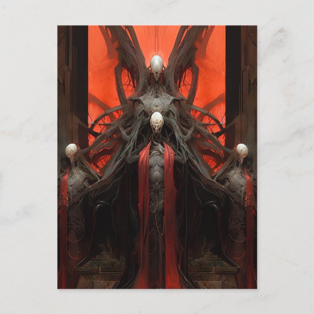 Demon Creatures Mörk Fantasy Horror Vykort (Framsida)