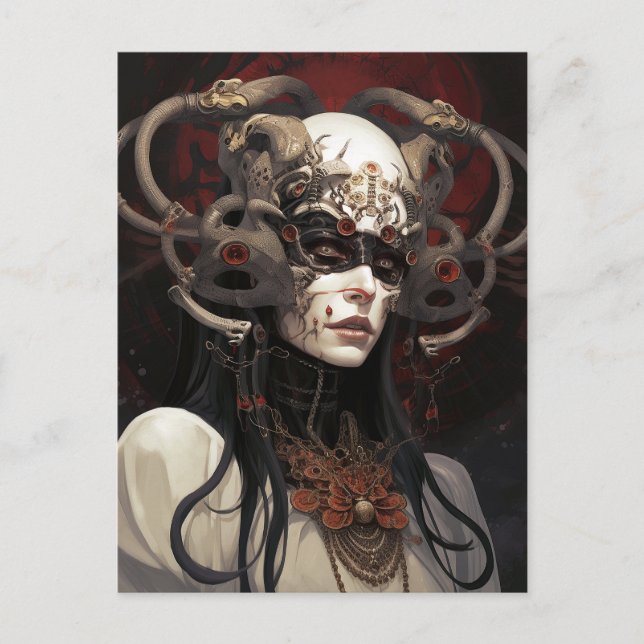 Demon Drottning Fantasy Konst Vykort (Framsida)