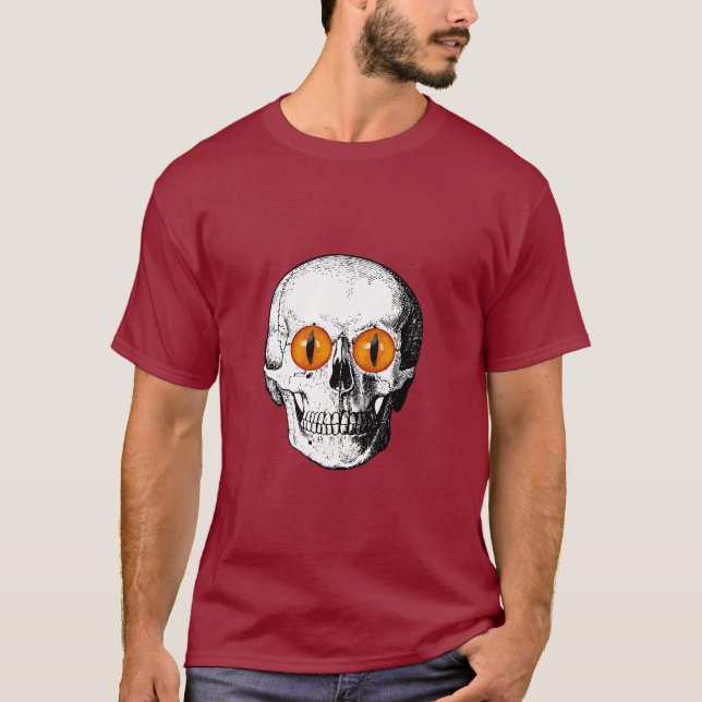 Demon Eyed Skull T Shirt (Framsida)