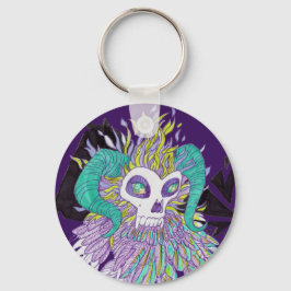 Demon Feathers Spooky Monster Nyckelring