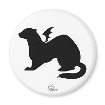 Demon Ferret Silhouette Magnet