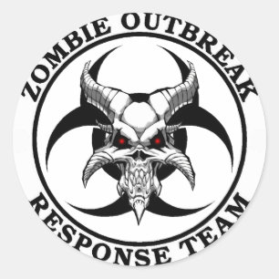Demon för ZombieutbrottBiohazard Runt Klistermärke