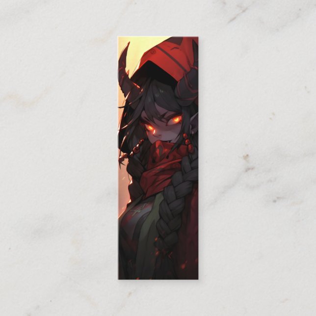 Demon Girl Anime Mini Visitkort (Framsida)