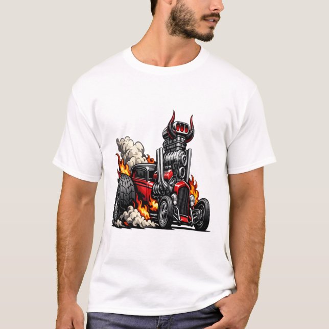 Demon Hot Rod T Shirt (Framsida)