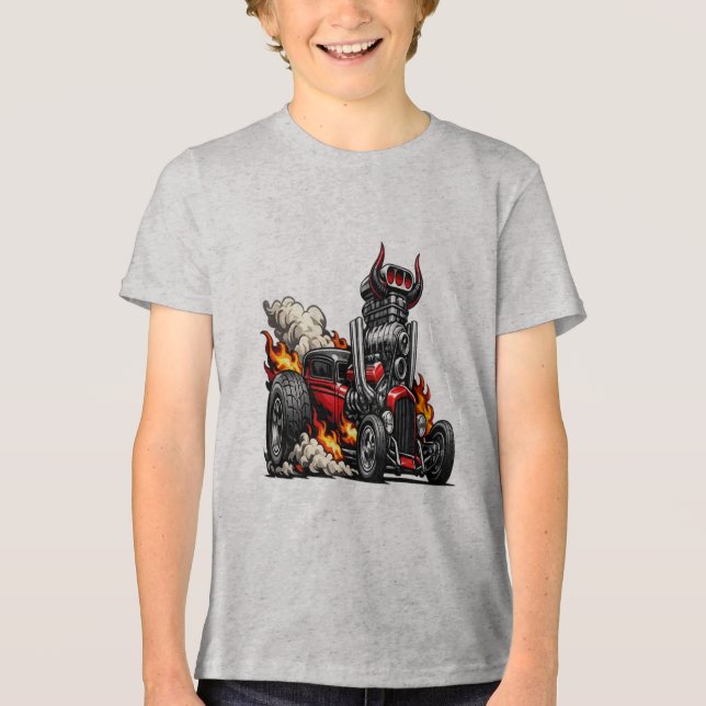 Demon Hot Rod T Shirt (Framsida)
