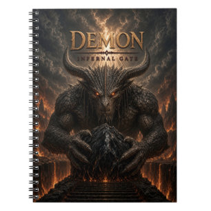 Demon Infernal Gate Mörk Cinema Anteckningsbok
