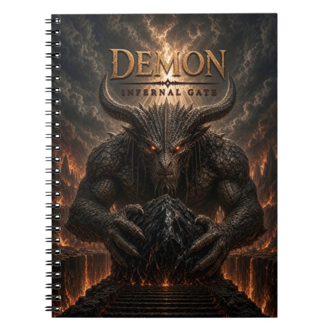 Demon Infernal Gate Mörk Cinema Anteckningsbok (Framsidan)