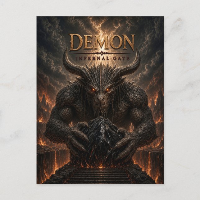 Demon Infernal Gate Mörk Cinema Vykort (Framsida)