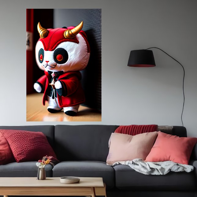 Demon lord plush leksak | AI Art Poster (Skapare uppladdad)