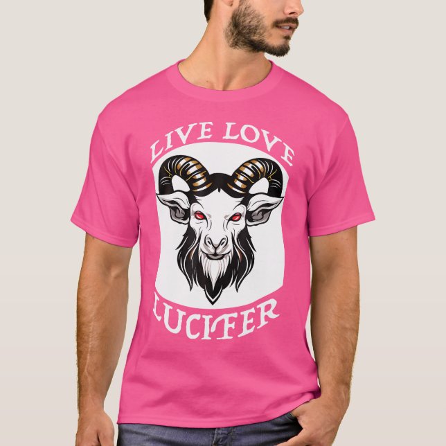 Demon Lucifer Goat T Shirt (Framsida)