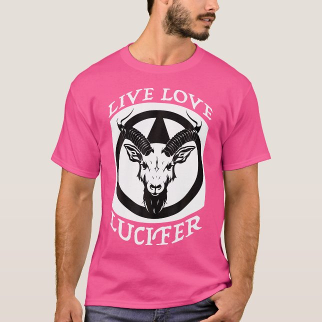 Demon Lucifer Goat T Shirt (Framsida)