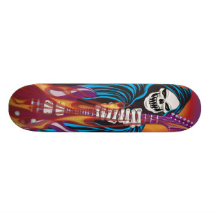 Demon med den flammande gitarren skateboard bräda 21,5 cm