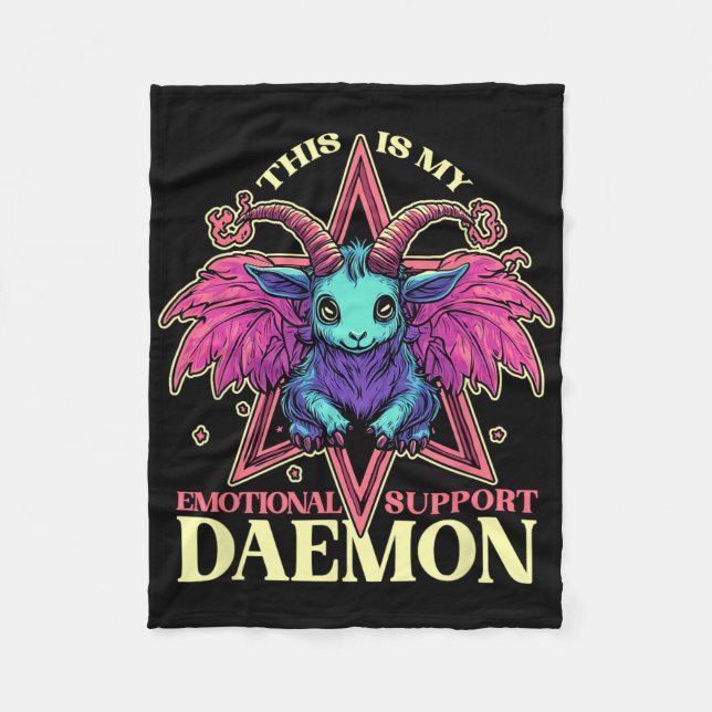 Demon med hjälp av Cute Goat Daemon Hall Fleecefilt (Framsidan)