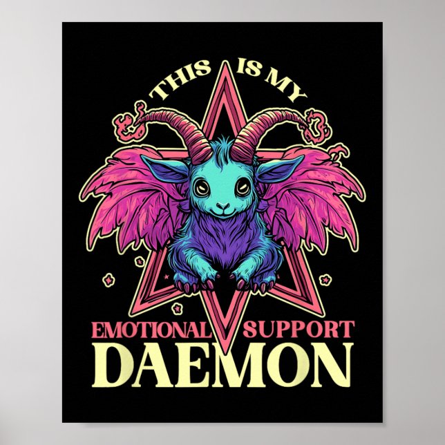Demon med hjälp av Cute Goat Daemon Hall Poster (Framsidan)