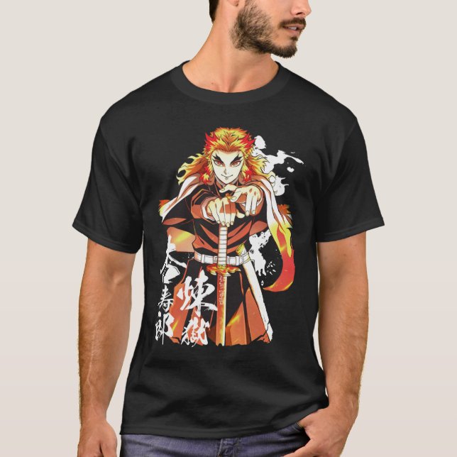 Demon Mördare ANIME MANGA TECKNAD GIFT T Shirt (Framsida)