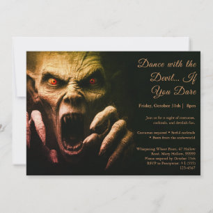 Demon Night Halloween Costume Party-inbjudan Inbjudningar