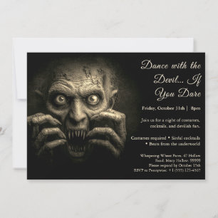 Demon Night Halloween Costume Party-inbjudan Inbjudningar