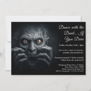 Demon Night Halloween Costume Party-inbjudan Inbjudningar