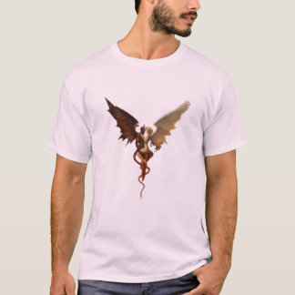 Demon och ängelvingar Romantisk fantasiillustratio T Shirt