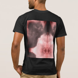 Demon och en drake som slåss i det röda himlar t shirt