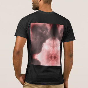 Demon och en drake som slåss i det röda himlar t shirt