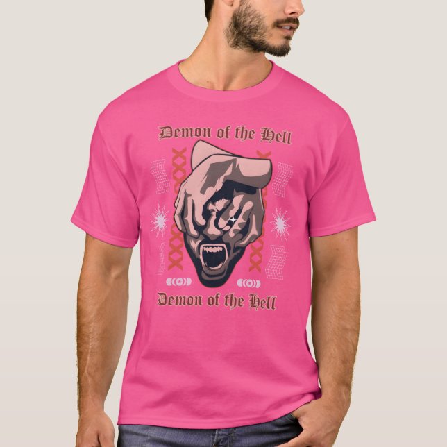 Demon of the Hell Streetwear Design family T Shirt (Framsida)