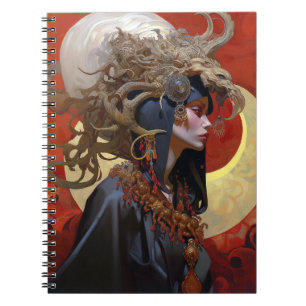 Demon Queen Fantasy Art Anteckningsbok