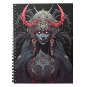 Demon Queen Fantasy Art Anteckningsbok