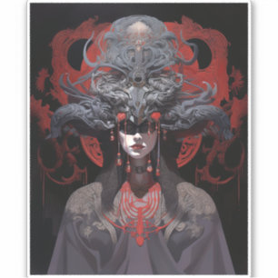 Demon Queen Fantasy Art Klistermärken