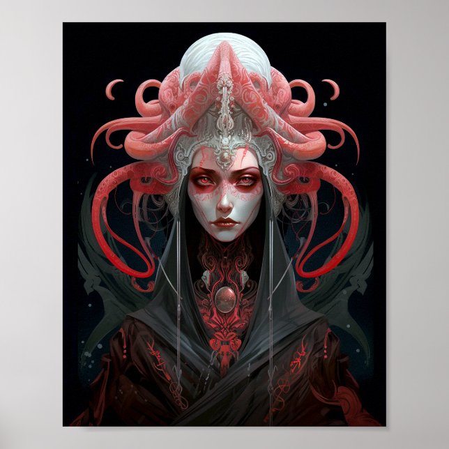 Demon Queen Fantasy Art Poster (Framsidan)