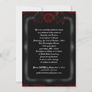 Demon Ro planerade Goth Wedding-inbjudningar Inbjudningar