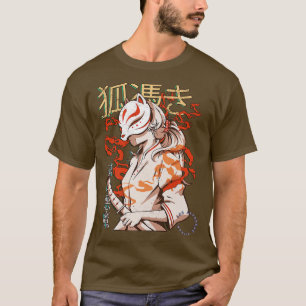 Demon Samur Aesthetic japuki Kitsune T Shirt