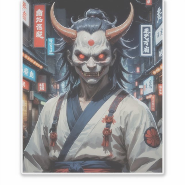 Demon Samurai Klistermärken (Framsida)