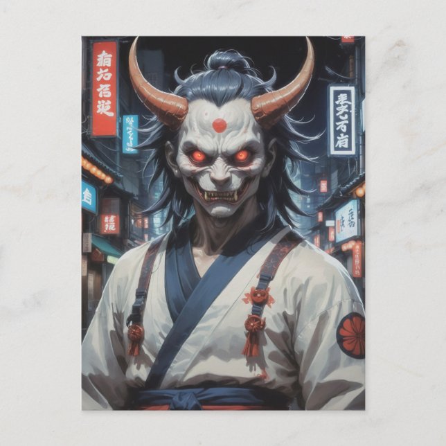 Demon Samurai Vykort (Framsida)