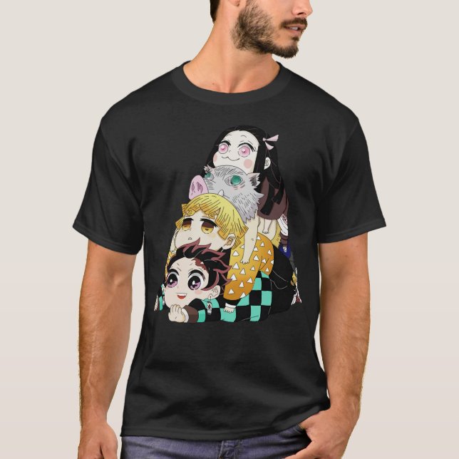 Demon Sayer Nezuko Kimetsu No Yaiba Anime Shirt  T Shirt (Framsida)