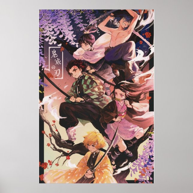 Demon Sayer Tanjirou Nezuko Zenitsu Inosuke Shin Poster (Framsidan)
