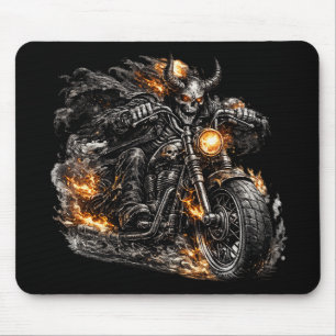 Demon Skalle Biker Motorcykel Musmatta