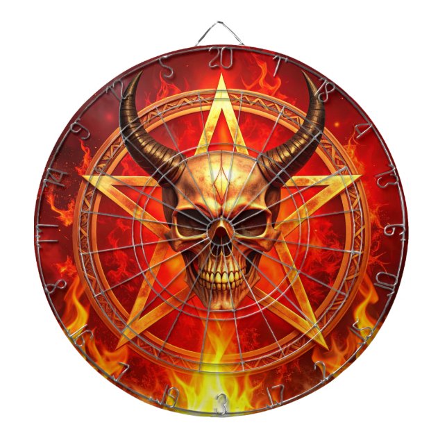Demon Skalle Dartboard Darttavla (Framsidan)