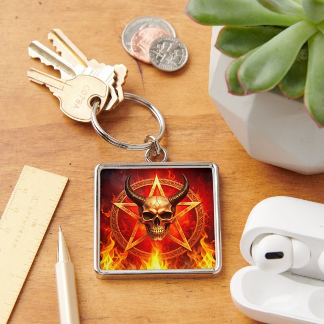 Demon Skalle Nyckelring (Skrivbord)